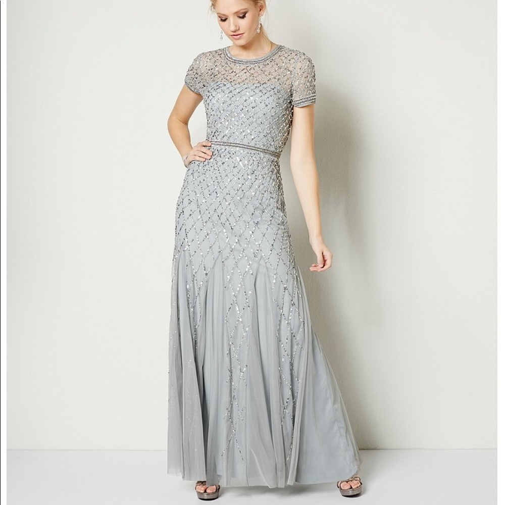 Adrianna Papell Blue Mist Dress